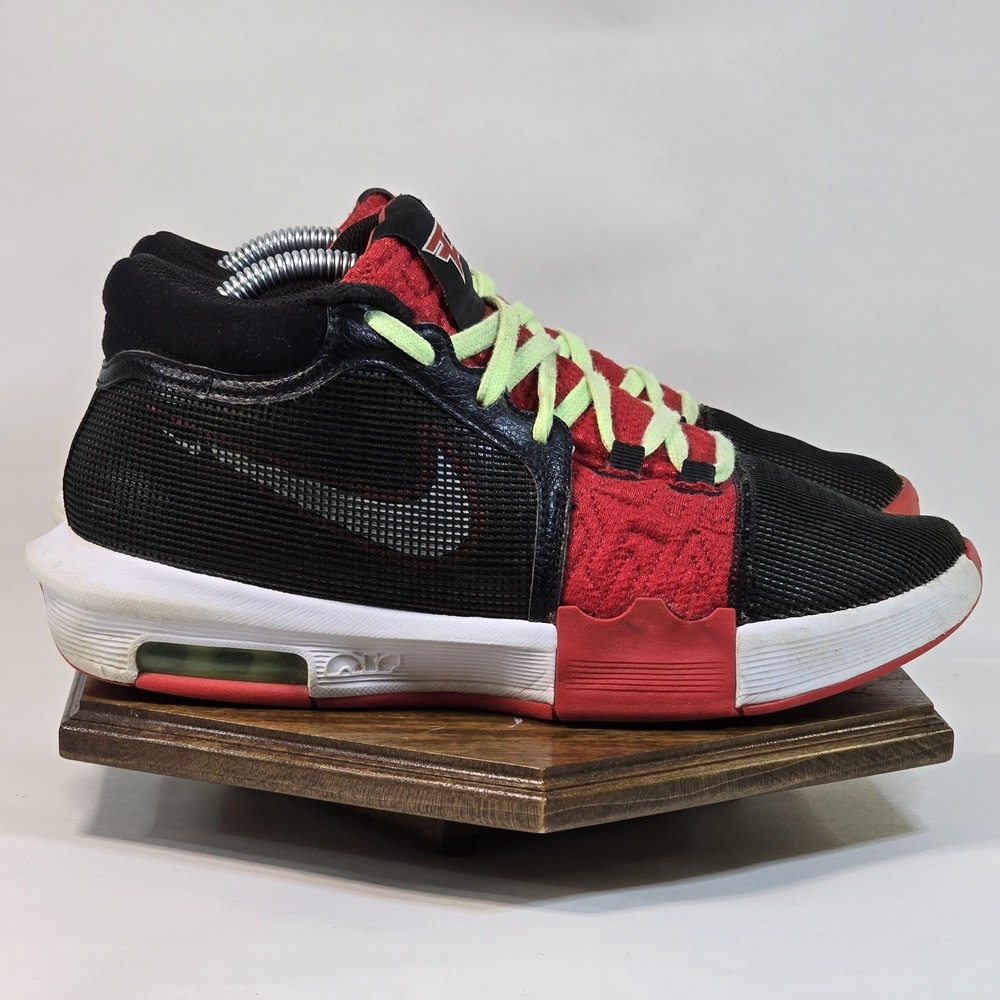 Nike LeBron 19 Low Shoes Mens Size 8 Black Red FaZe Clan Volt Basketball Collab